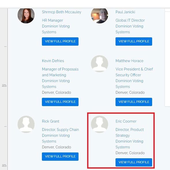 eric coomer s profile as director at dominion voting systems was recently scrubbed from their website