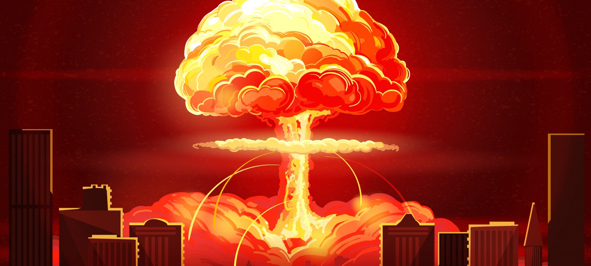 Атомный взрыв в городе арт